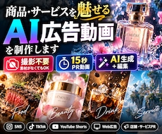 商品・サービスを魅せるAI広告動画を制作します 撮影不要｜AI映像×編集で15秒の商品PR・SNS広告を制作