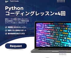 Pythonコーディングレッスンを承ります 60分×4のお得まとめパッケージ