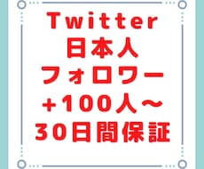 ツイッターの日本人フォロワーを100人増やします 実績作りの為原価販売です！12月一杯までおまけもつけます！