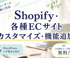 Shopifyや各種ECサイトの修正・構築をします イメージ1