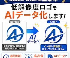 低解像度ロゴを最短即日でAIデータにトレースします イメージ1