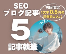 初回限定！1文字0.5円でSEOライティングします 低価格でプロのSEOライターに頼めます！