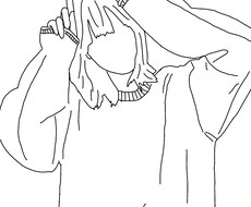 芸能人！お友達！などの線画お描きしますします イメージ1