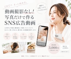 動画撮影なし！写真だけでSNS広告動画を制作します イメージ1