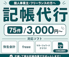 各会計ソフトにて記帳代行します イメージ1