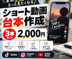 離脱されにくいショート動画台本を作成します イメージ1