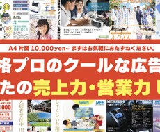 プロのデザイナーがA4広告9000円で作成します イメージ1