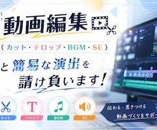 簡易な動画編集全般を安価で請負います イメージ1