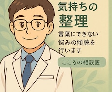 気持ちの整理、言葉にできない悩みの傾聴を行います イメージ1