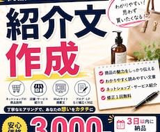 商品・サービスの紹介文を作成します 魅力が伝わる紹介文をわかりやすく作成