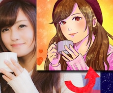 お写真を元に、似顔絵をアニメ風に描きます ★目隠し写真でもOK！★まずはお気軽にDMでご相談ください。