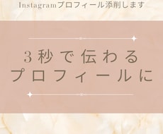 Instagramプロフィール添削します