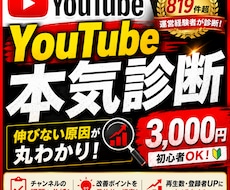 YouTube登録者が増えない原因診断します イメージ1