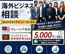 海外ビジネス・海外進出の相談に乗ります イメージ1