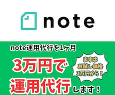 3万円でsns運用代行(note運用代行)します まずはお試し価格3万円でnote運用代行します！