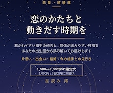 恋愛・結婚運をホロスコープで時期まで鑑定します イメージ1