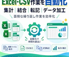 Excel・CSVの面倒作業を自動化します イメージ1