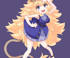 キャラクターデザインからイラスト作成まで出来ます 修正無制限でバストアップ～全身までどんなポーズでも作成します
