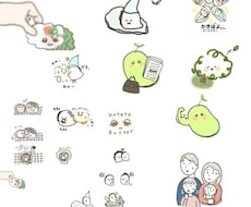 美大卒がフリー素材やイラストを描きます イメージ1