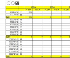 売上表作成します イメージ1