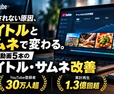 YouTube動画5本タイトル・サムネを改善します イメージ1