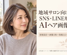 地域サロン向けSNS用AIヘア画像を作ります イメージ1