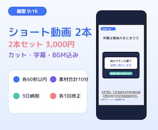 縦型ショート動画を2本字幕付きで編集します イメージ1