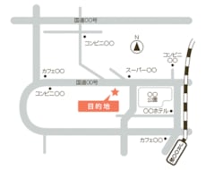 シンプルで見やすい地図を作成します 手書きの地図・ラフ画像から！現役デザイナーにお任せください！
