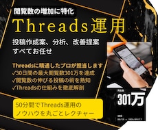 Threadsの閲覧数を伸ばすノウハウを教えます イメージ1