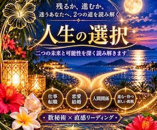 人生の二つの選択肢と未来の可能性を読み解きます イメージ1