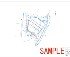 座標データから現況平面図・縦横断図を作成します イメージ1