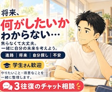 進路に迷う学生の自己理解を3往復でお手伝いします イメージ1