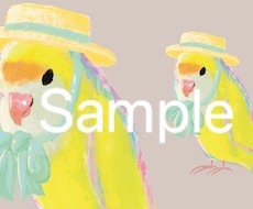 インコなどの動物イラスト作成いたします