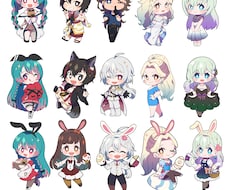 デフォルメイラストお描きします グッズや動画などに使用するあなたのキャラクターをお描きします