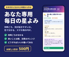 今日1日の運気の流れを時間ごとに星読みします イメージ1