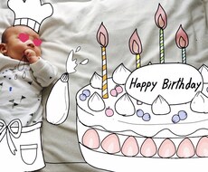 記念に残したい！子供の写真に可愛く絵をかきます イメージ1