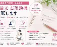 看護専門学校・就活ES｜小論文・志望動機代筆します イメージ1