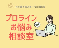 プロラインの疑問を60分で解決します その場で悩みを一気に解消【初心者も安心サポート】
