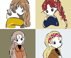 ぽってりゆるい。アイテムつきアイコン描きます イメージ1