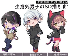 かわいいミニキャラ(デフォルメ)描きます SNSアイコン・配信・商用OK