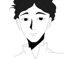 白黒二色で似顔絵イラストを描きます イメージ1