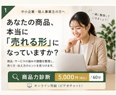 商品力を診断します 自社の商品・サービス、もっと売れる形にできるか診断します