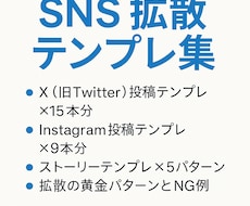SNS拡散テンプレを提供します イメージ1