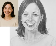 お気に入りの写真を手描きの鉛筆画で似顔絵にします 記念に…プレゼントに…世界で1つだけの鉛筆画で残しませんか