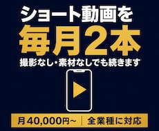 Instagramリール動画を月2本制作します ショート動画｜撮影不要・全業種・AIで継続発信