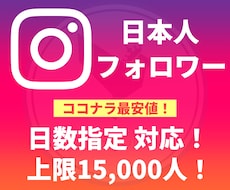 Instagram日本人フォロワーを増やします +50人~最大15000人★ほぼ減少なし★インスタ★保証あり