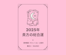 2025年、貴方の総合運を鑑定します 新たな1年をどう過ごせば幸せになれるのか、アドバイスします。