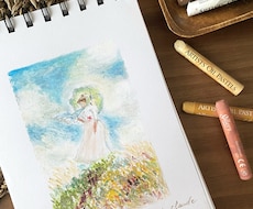 値段交渉可能！何でもOK！オイルパステル画描きます ウェルカムボード/お部屋に飾るイラストなど要望承ります！
