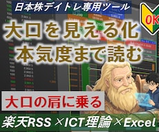 デイトレ 大口の意図を読み“行き先を案内”します ビギナーOK 大口の肩に乗り コツコツドカンとオサラバ !!