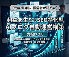 完全自動のSEO特化型AIブログを構築します 放置で集客！最新AIが記事を自動生成・投稿する強力なシステム